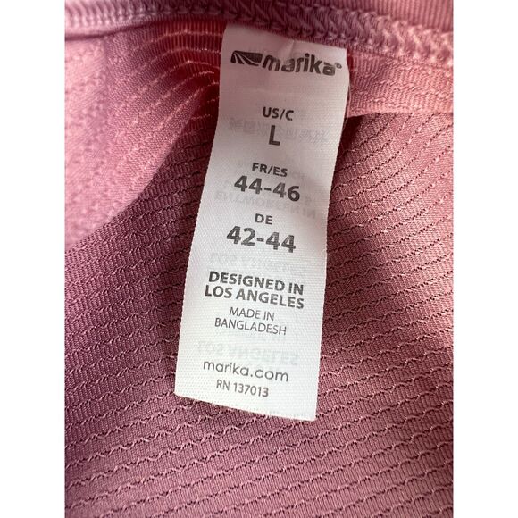 Marika Women's Activewear Racerback Tank Top Rose Mauve Pink Purple Size L - Picture 3 of 8